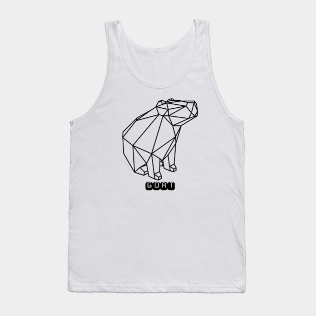 FUTURISTIC ROBOT GORT MINIMALISTIC CAPYBARA Tank Top by capyfarta